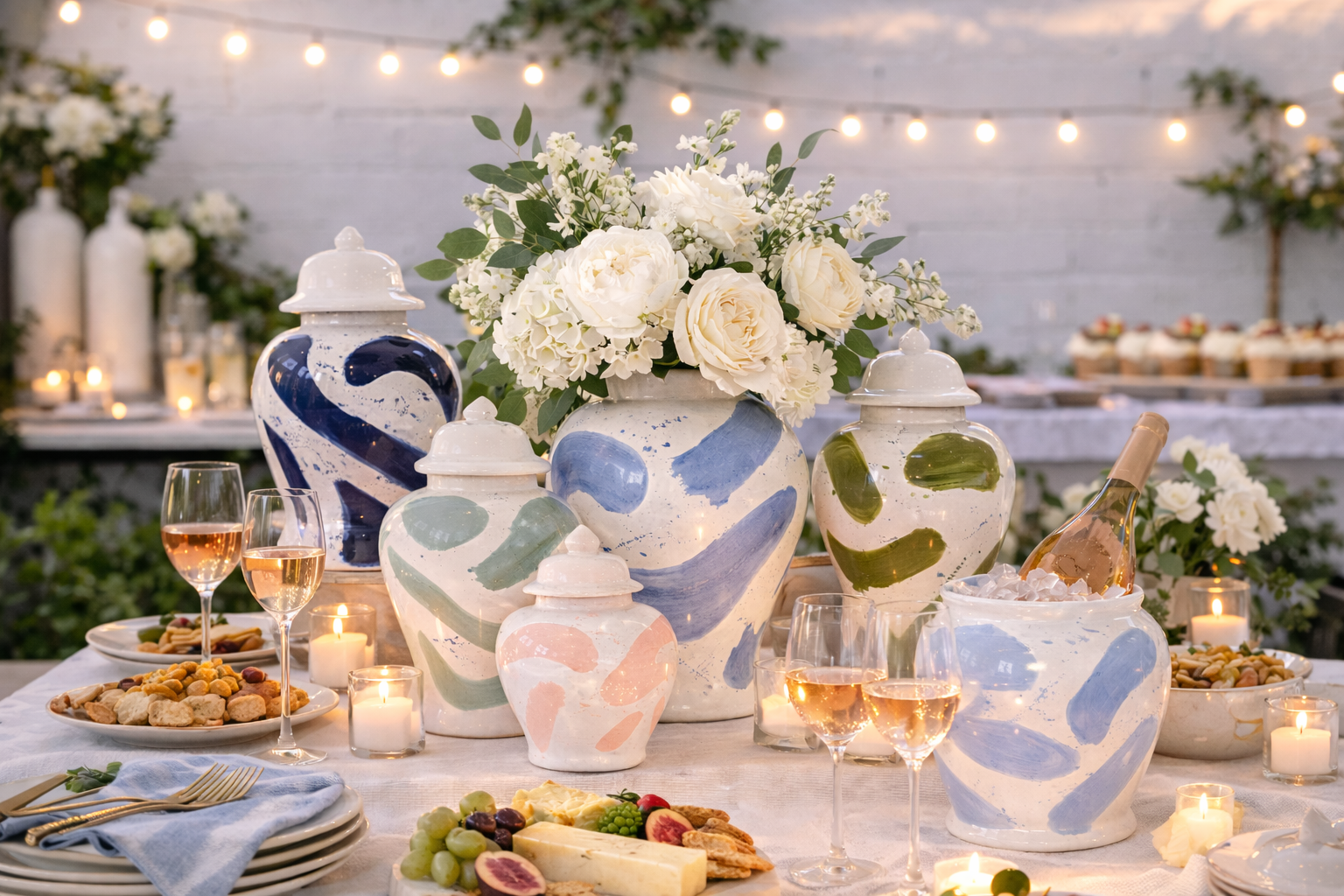 Brushstroke Ginger Jars