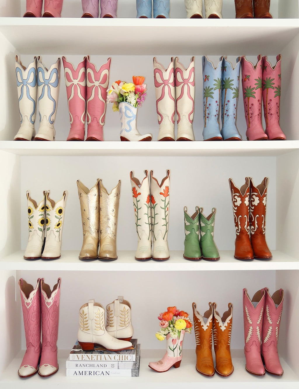 Lo Home x Petite Paloma Cowgirl Boot Vase- Sadie Tulips