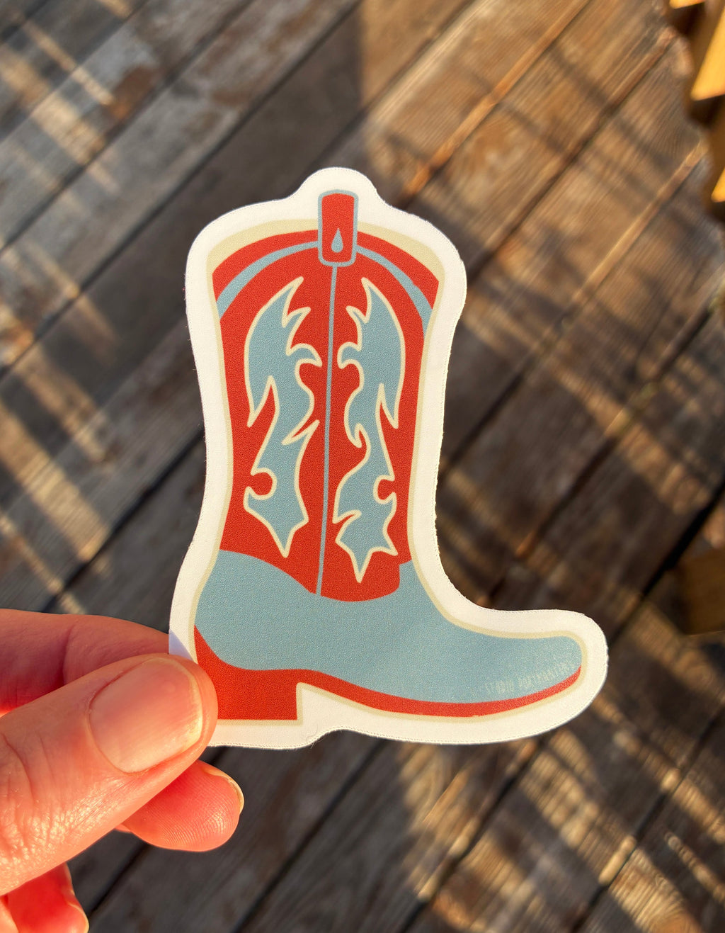 Cowboy Boot Vinyl Sticker