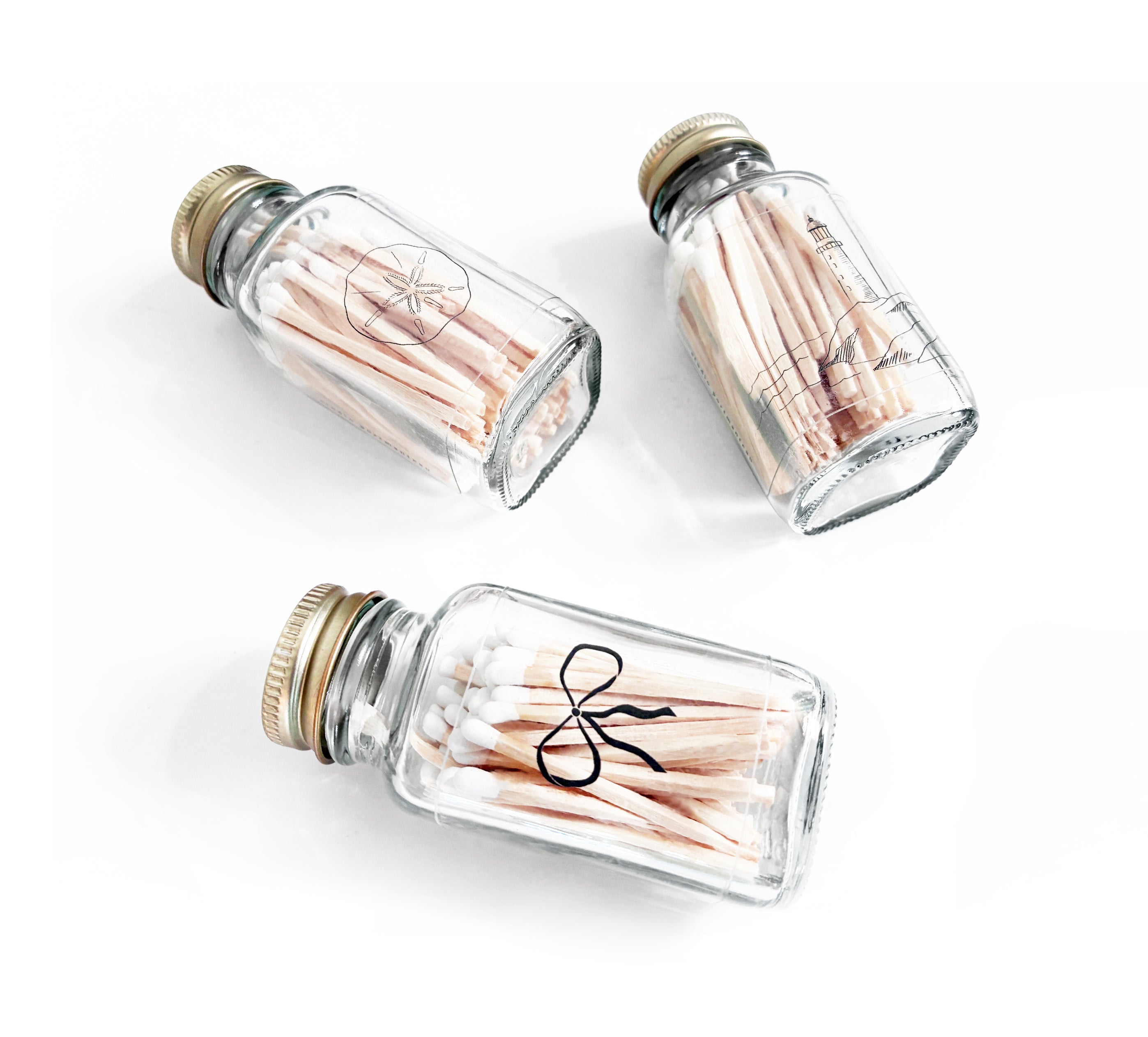 Lighthouse 2" White Match Jar | Rocky Point Match Holder