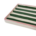 Striped Low Profile Tray in Pink & Green