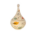 Wind & Leaves Speckled Teardrop Jar with 22k Gold Accents