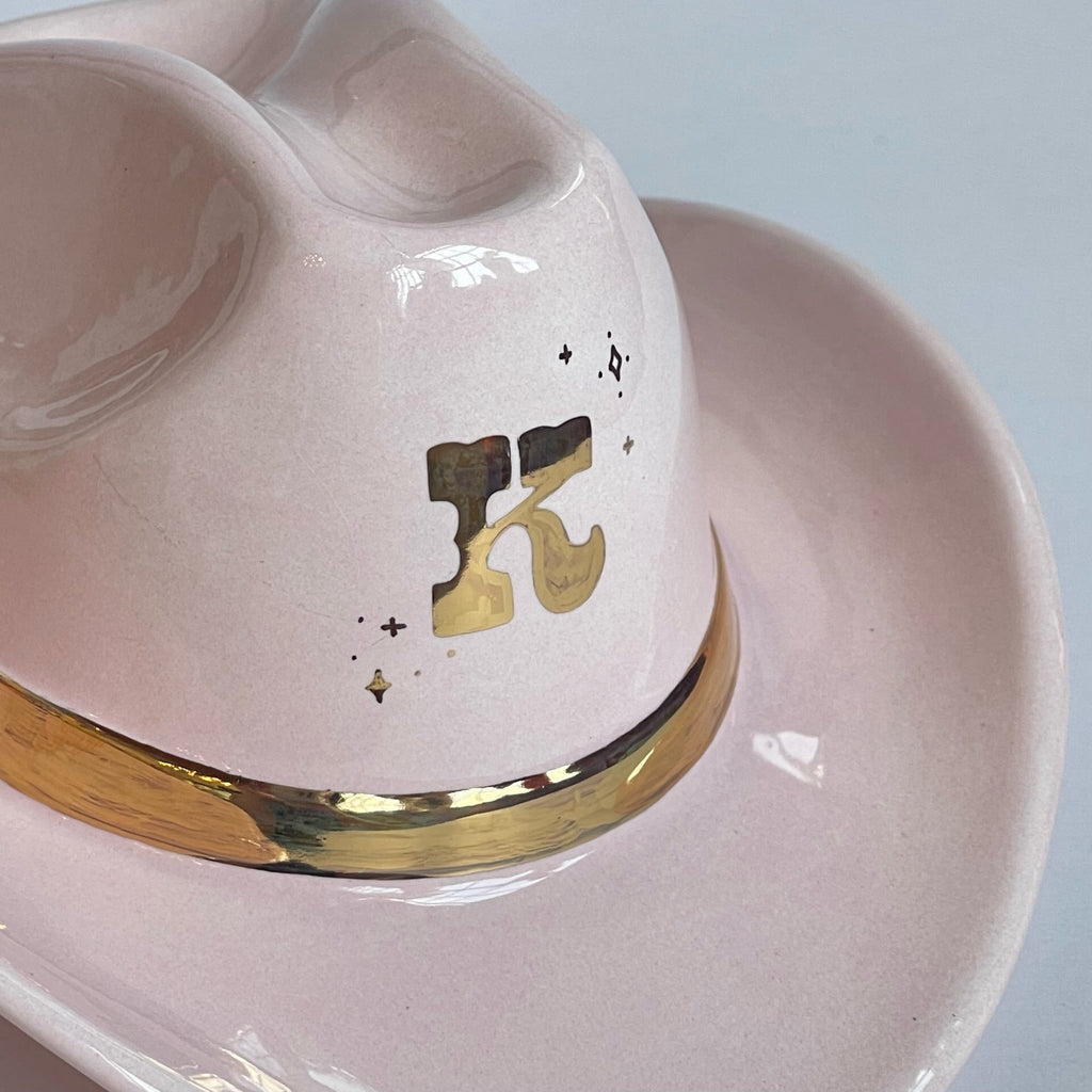 Sparkle Confetti Monogrammed Cowboy Hat