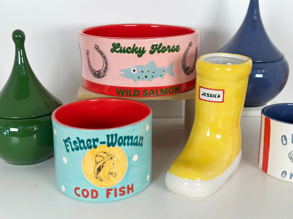 "Canned" Cod Fish Vase