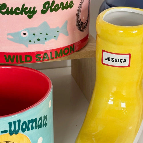 "Canned" Wild Salmon Vase