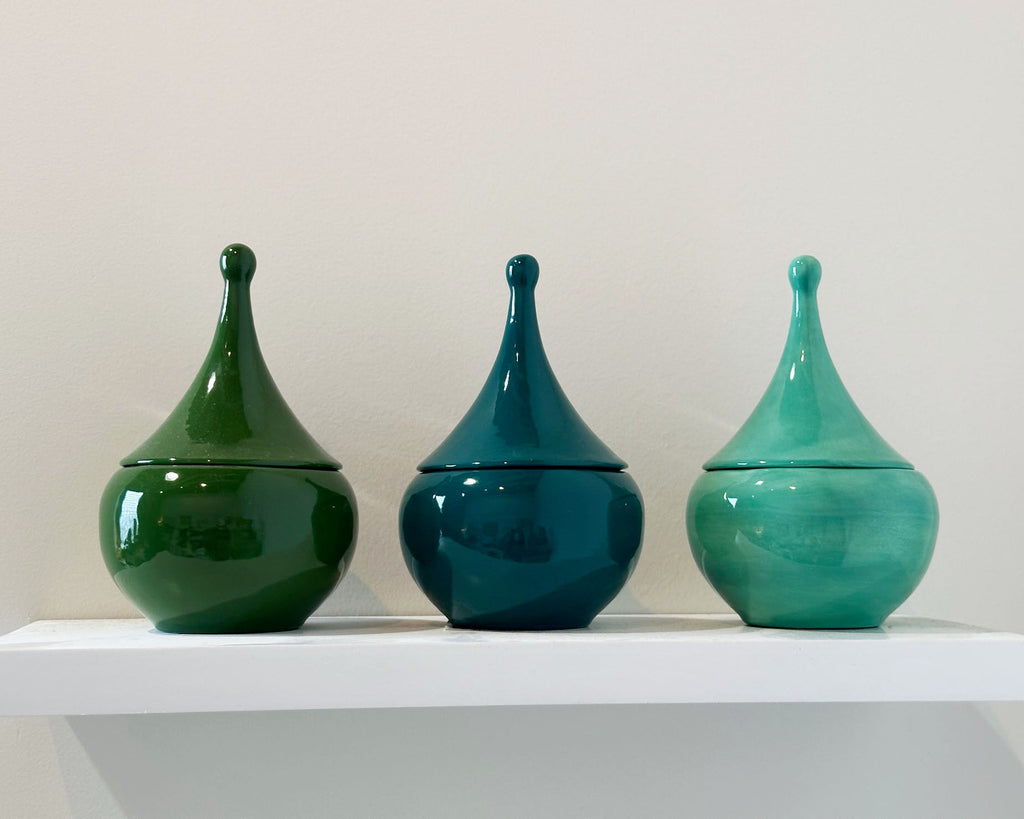 Teardrop Jars in Kitchen Jade