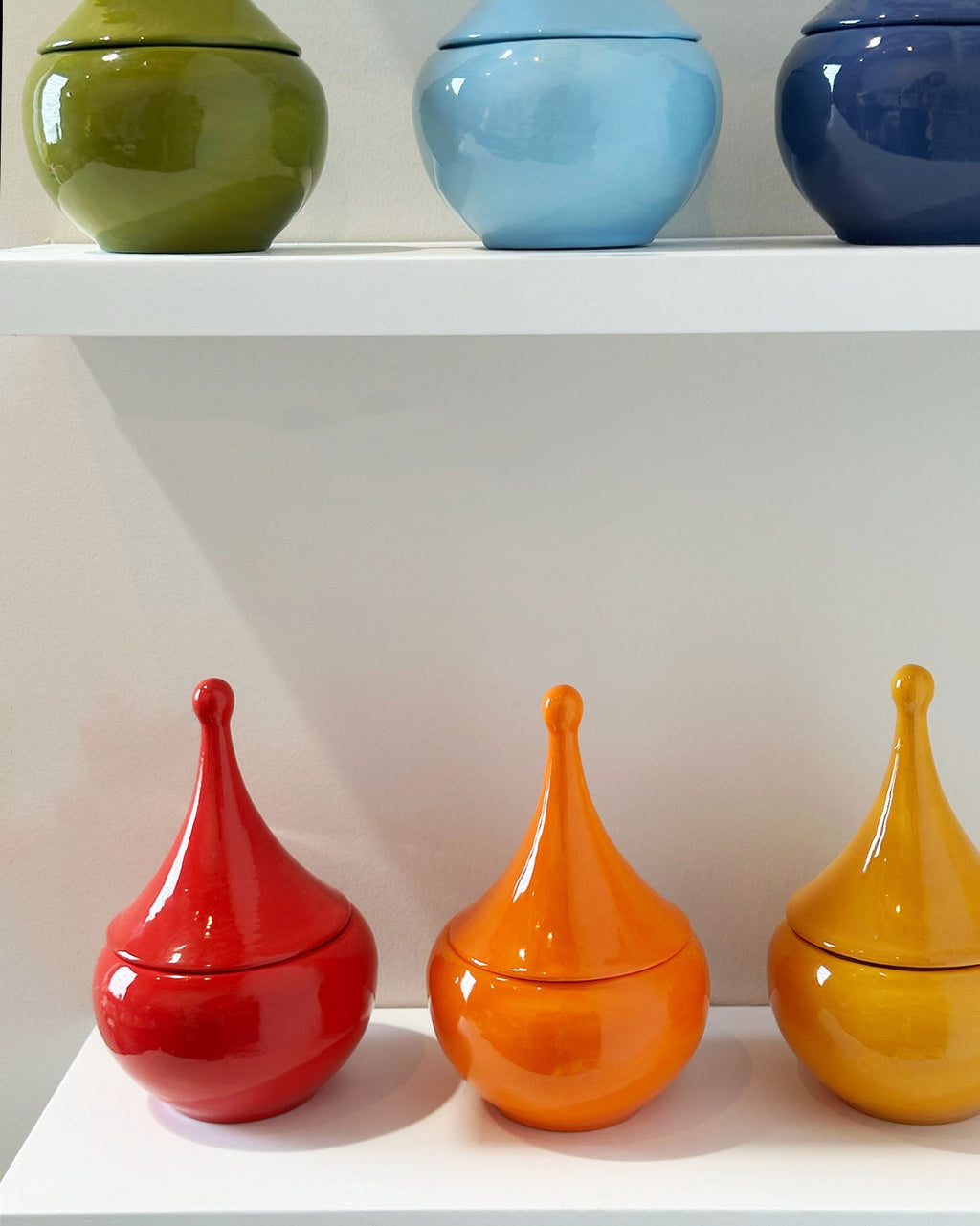 Teardrop Jars in Martini Green