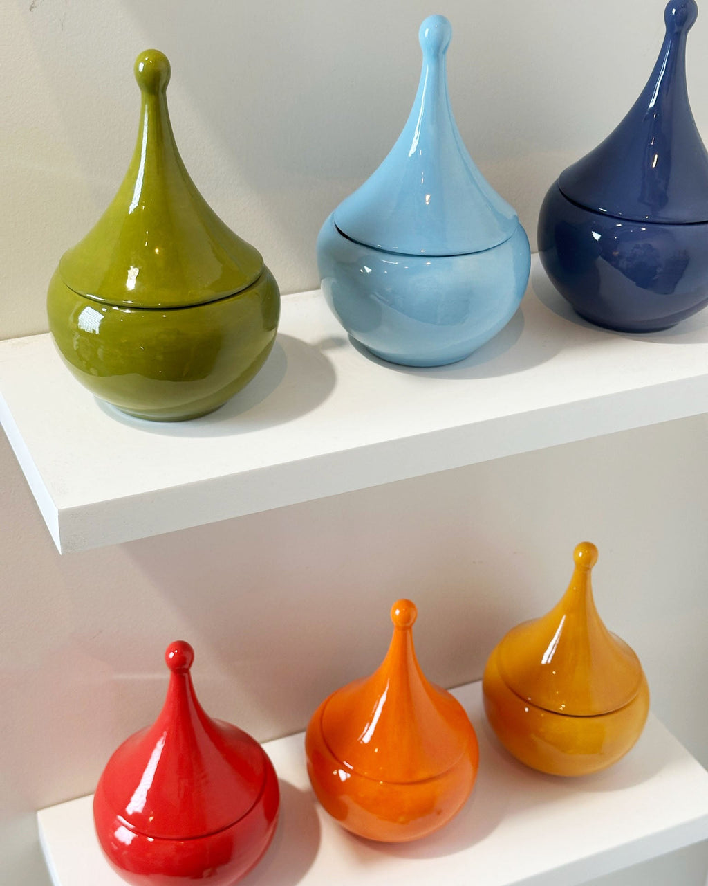 Teardrop Jars in Martini Green