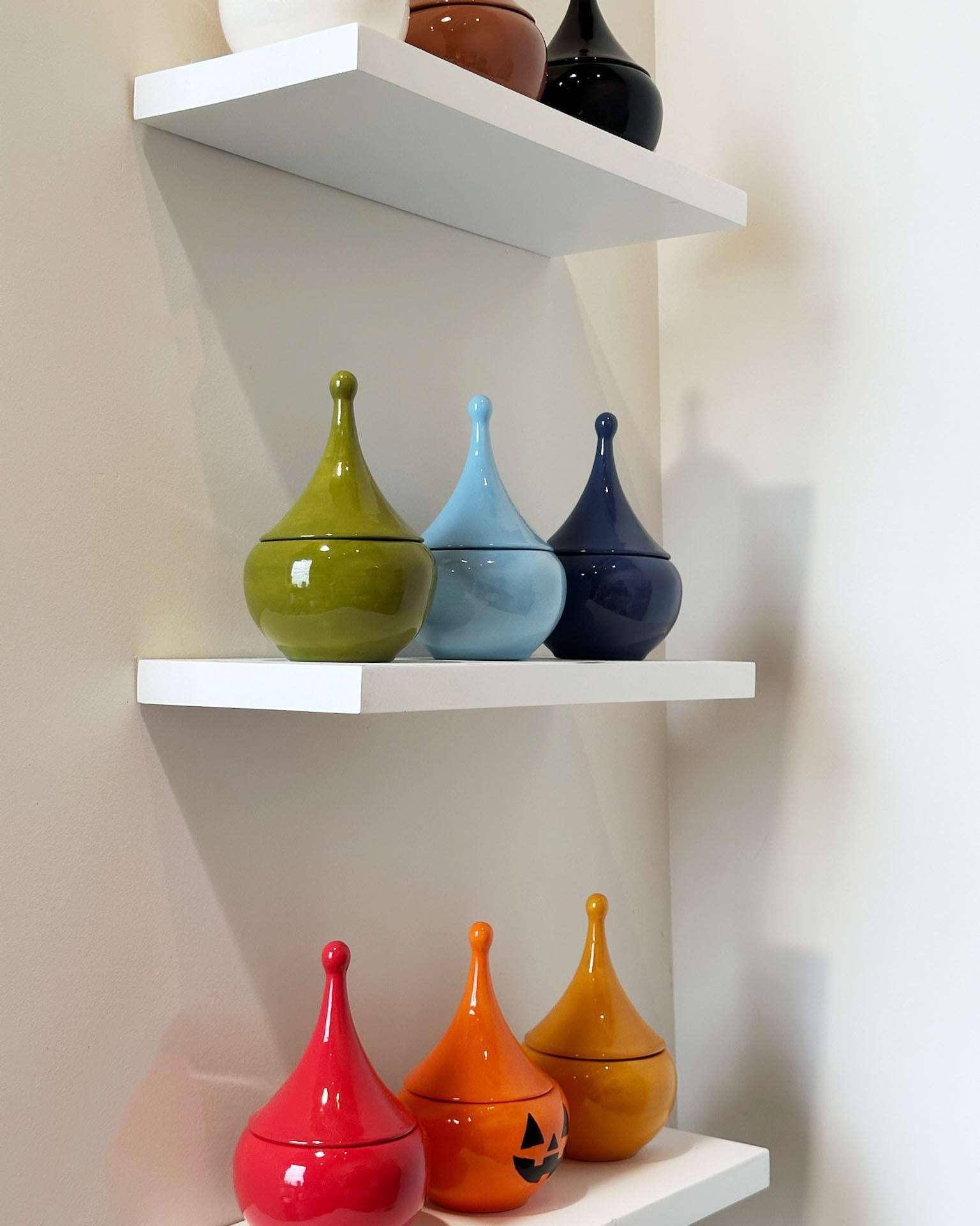 Teardrop Jars in Martini Green