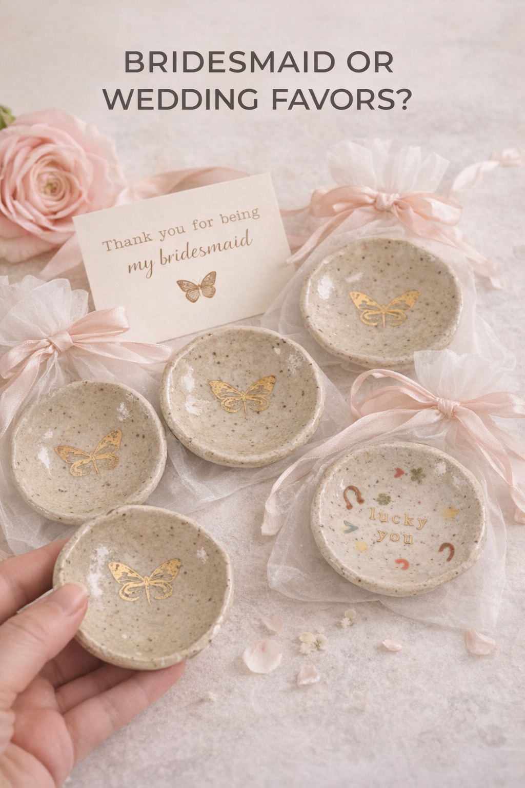 Custom Handmade Trinket Dish – Bridesmaid & Wedding Favor Keepsake