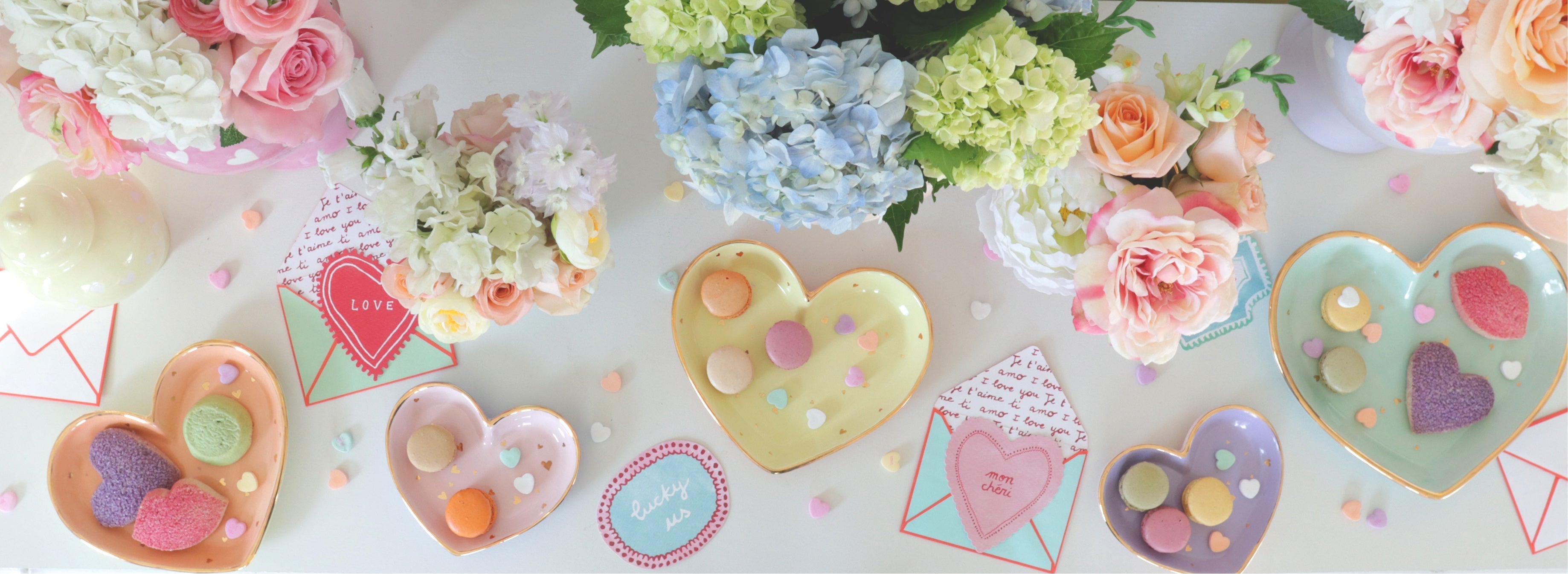 "Confetti Hearts" Dishes