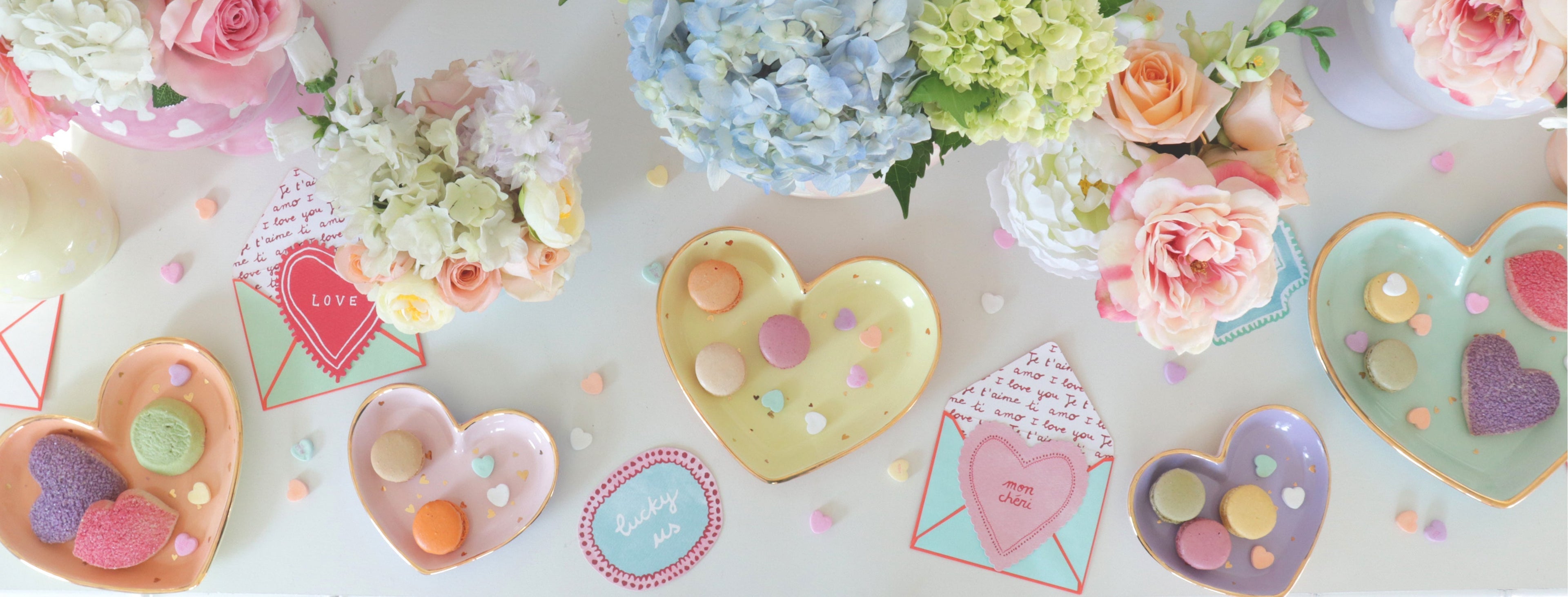 "Confetti Hearts" Dishes