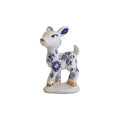 Retro Reindeer Baby in Blue and White Toile