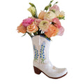 Lo Home x Petite Paloma Cowgirl Boot Vase- Quinn Bluebonnets