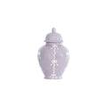 Bow Stripe Ginger Jars in Light Lavender