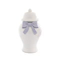 Ginger Jars with Sculpted Ceramic Bow in Light Lavender