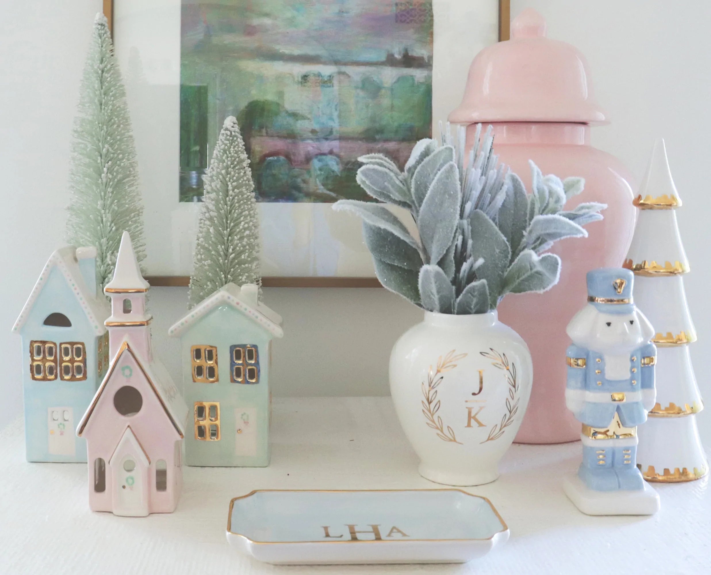 Light Blue Nutcracker with 22K Gold Accents
