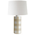 Sand Gingham Column Lamp