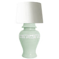 Sea Glass Greek Key Ginger Jar Lamp