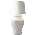 Light Gray Color Block Ginger Jar Lamp