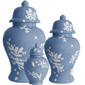Deck the Halls Ginger Jars in French Blue