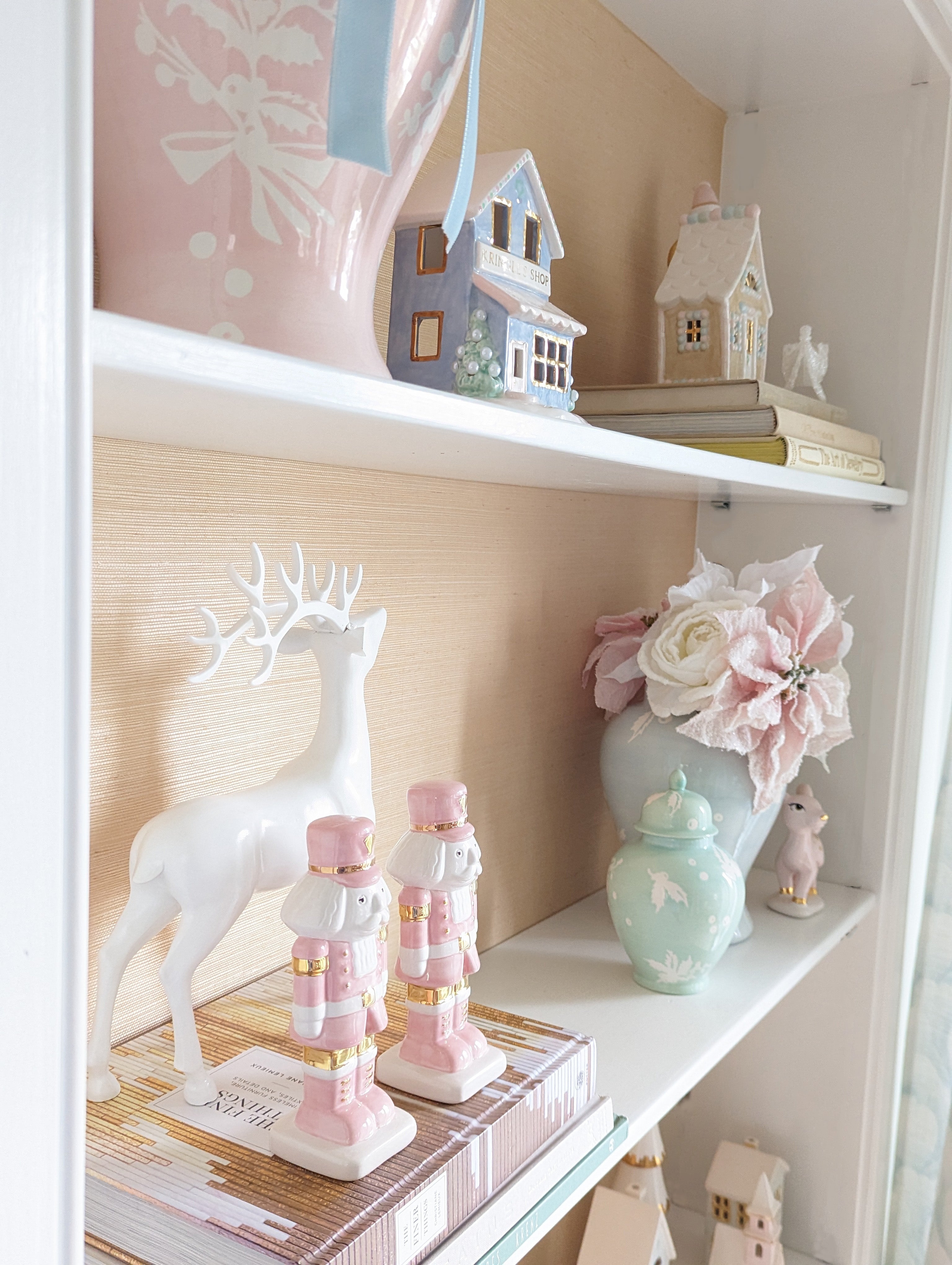 Deck the Halls Ginger Jars in Hydrangea Light Blue