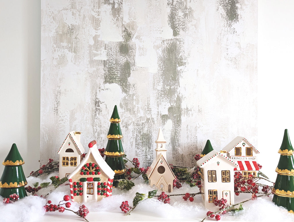 Pastel Gingerbread House with 22K Gold Accents