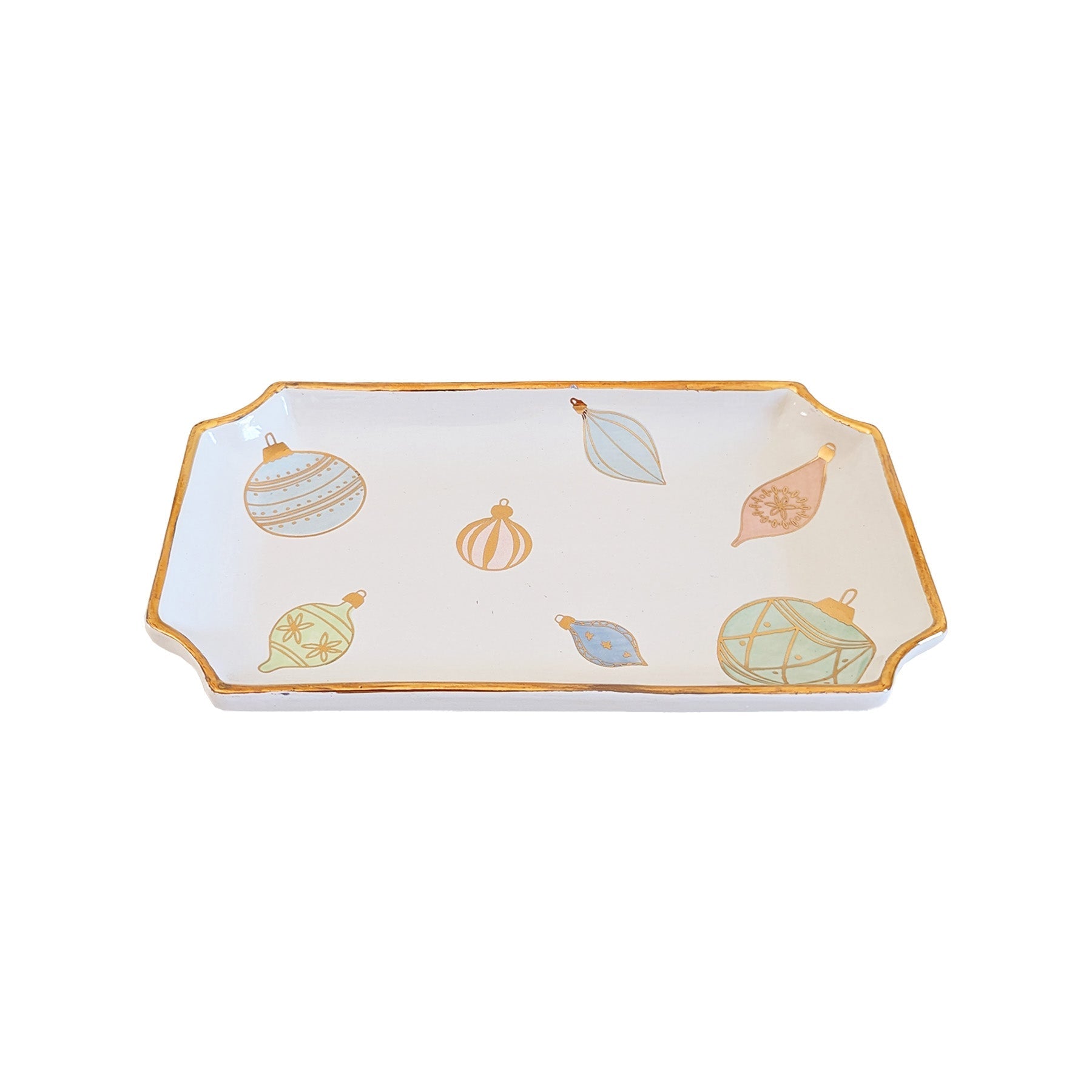 Pastel Baubles Trays with 22K Gold Accents