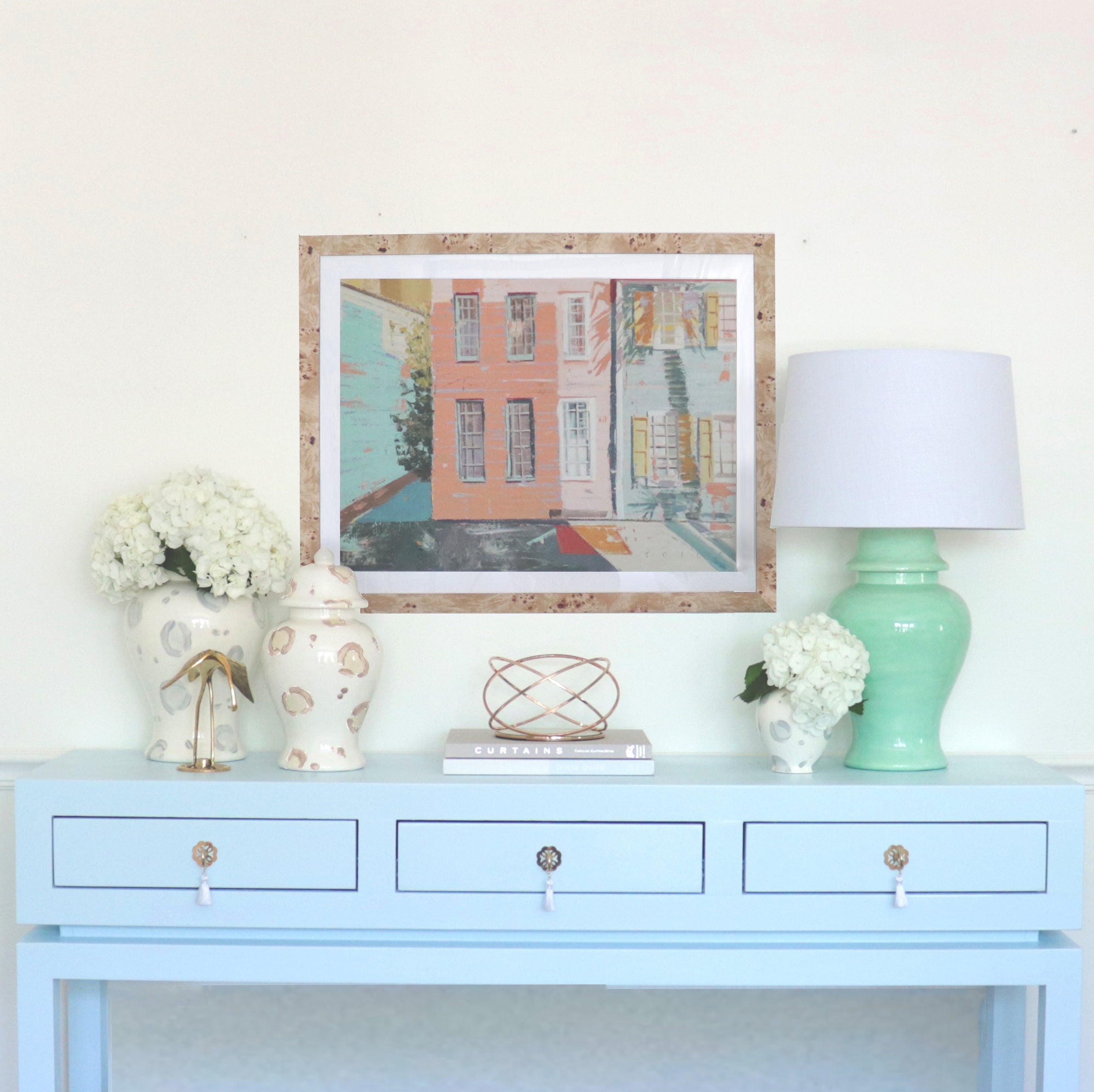 Light Gray Leopard Print Ginger Jars