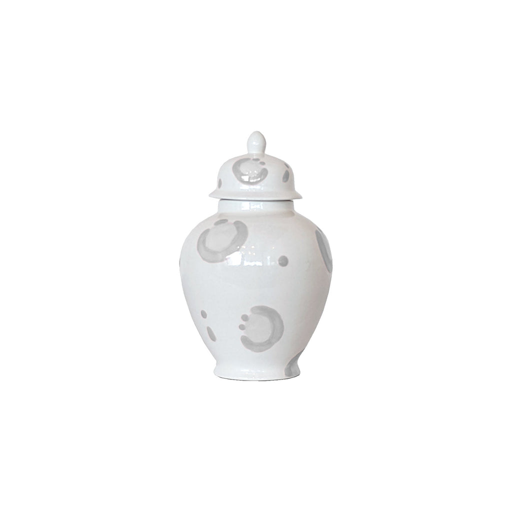 Light Gray Leopard Print Ginger Jars