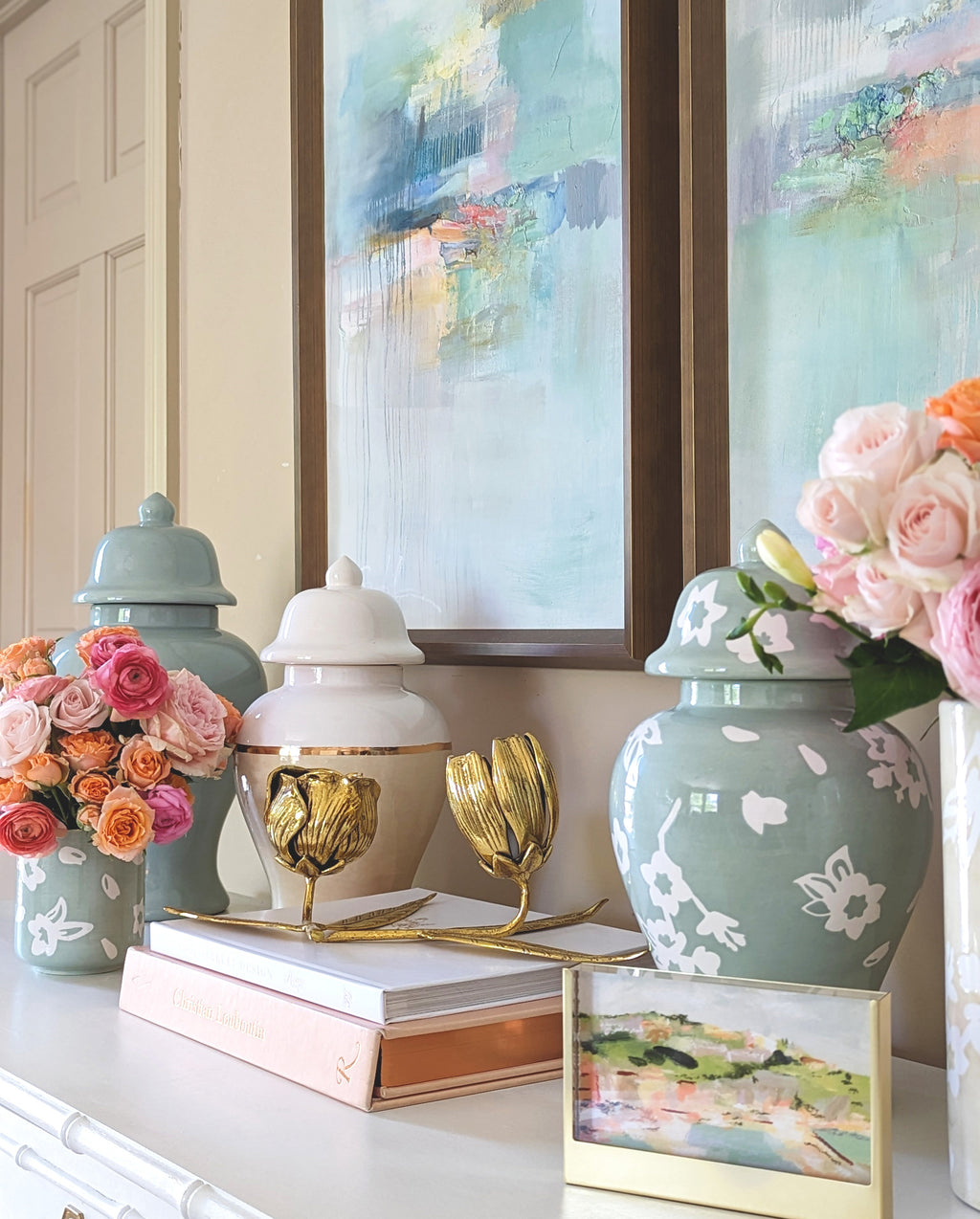 Sakura Ginger Jars in Blush