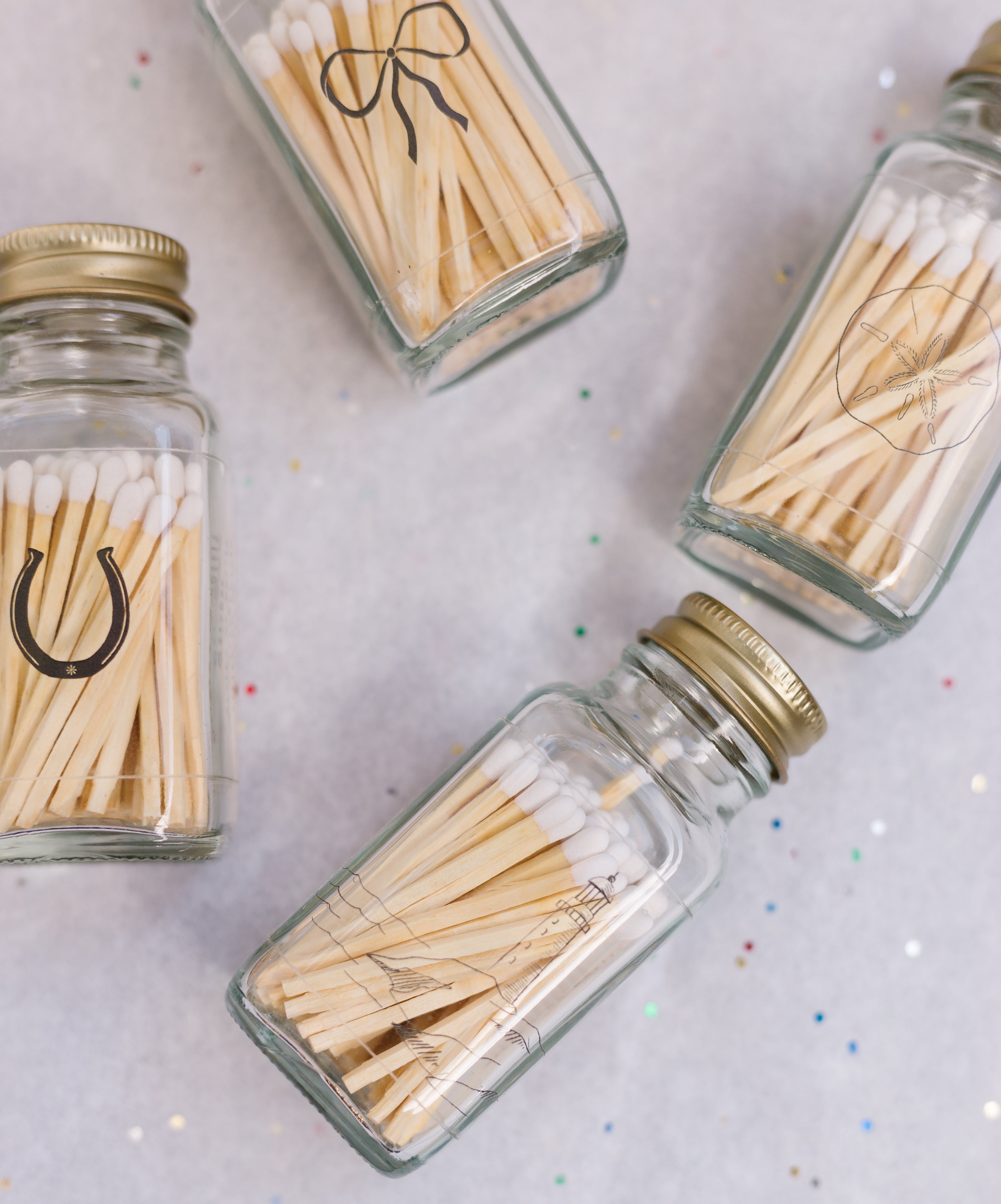 The Perfect Match 2" White Match Jar | Wedding Match Holder